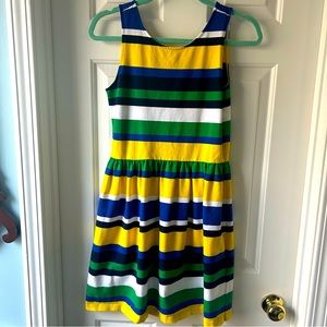 NWOT Ralph Lauren Polo Jersey Striped yellow blue white dress size 16 kids